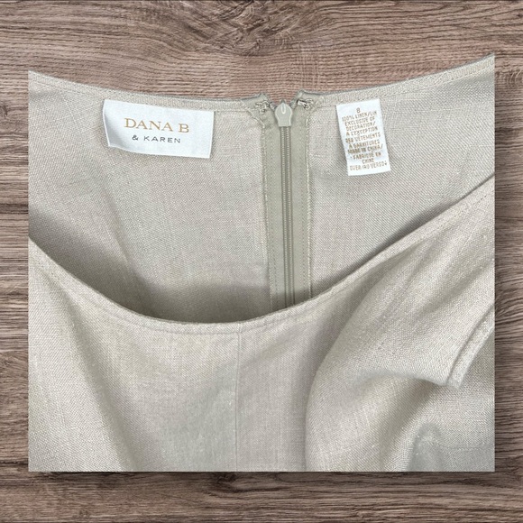 🌿 Effortlessly Elegant Dana B & Karen Linen Dress 🌿 SIZE 8 - Picture 2 of 4